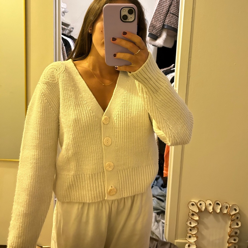 MANGO white cardigan